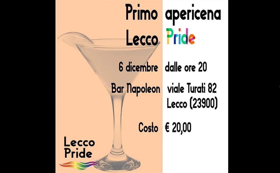 lecco pride, eventi, apericena