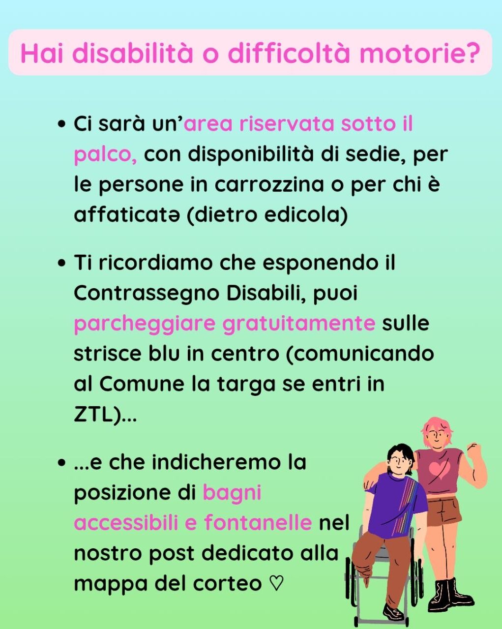 accessibilità evento in piazza